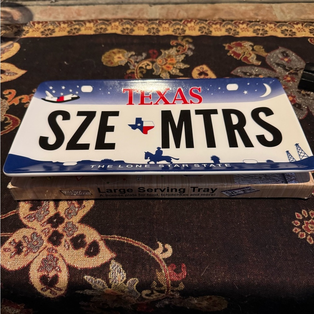 Texas License Plate Design Serving Tray